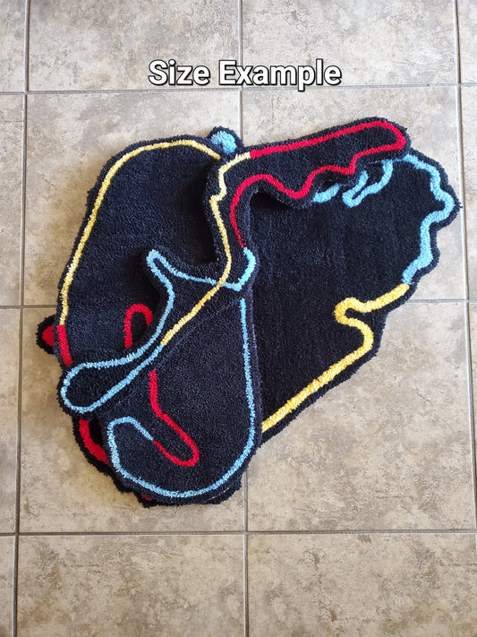 Track Map Rug